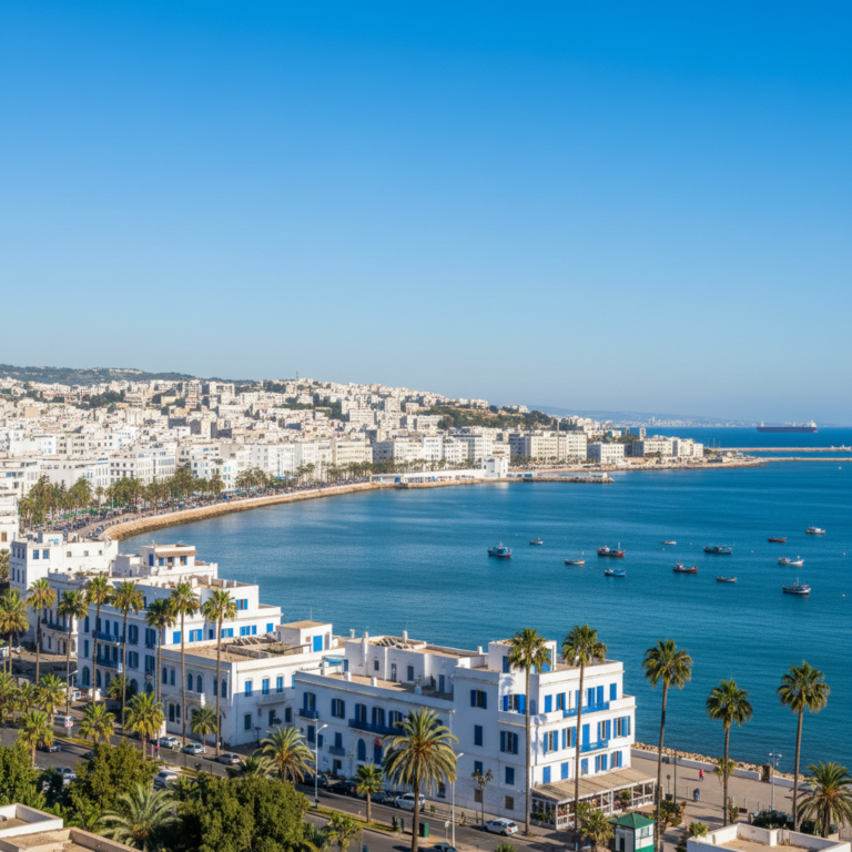 Baie d Alger et front de mer blanc