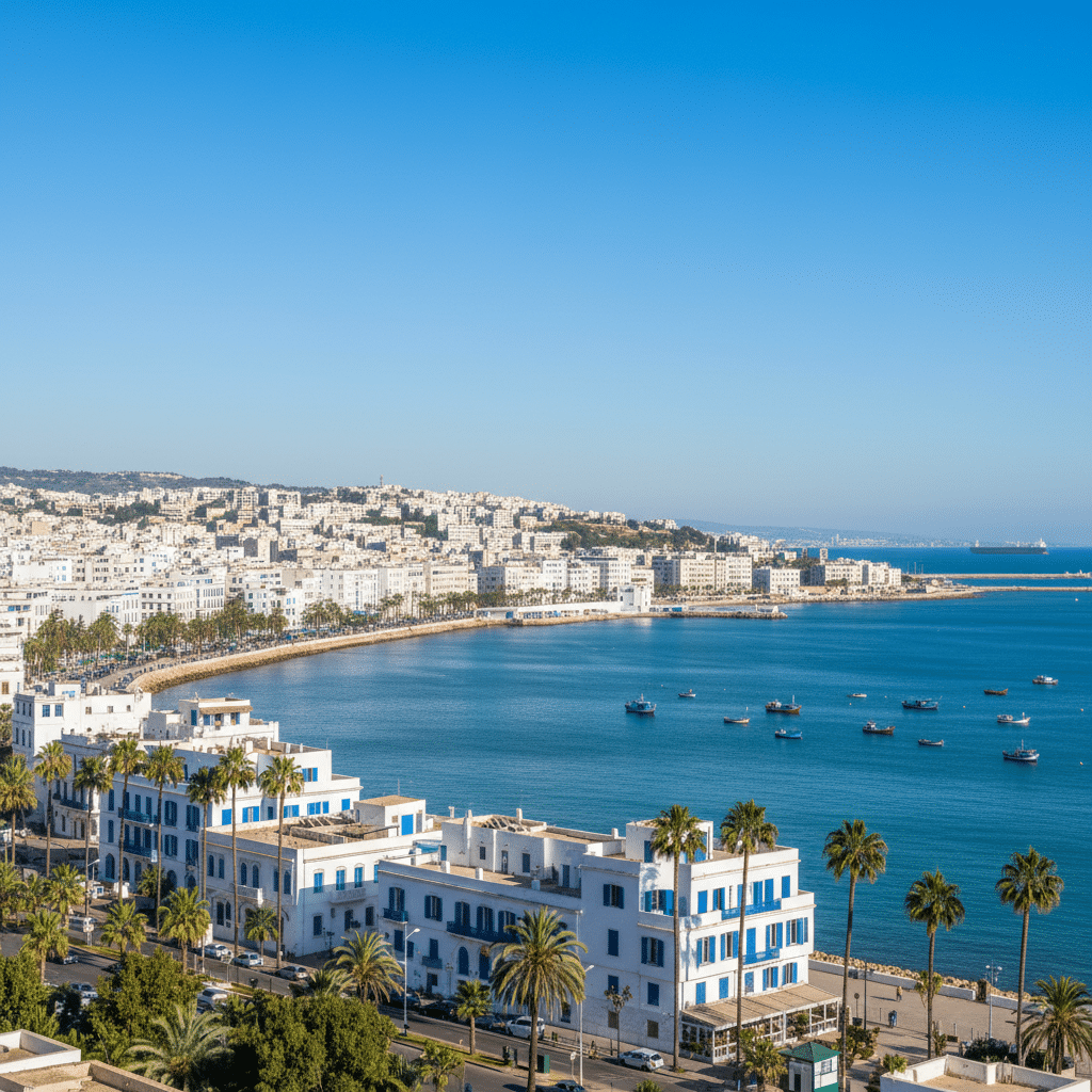 Baie d Alger et front de mer blanc