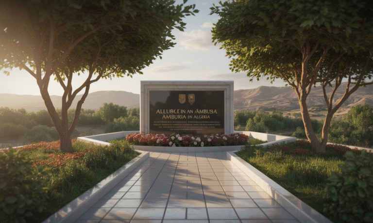 hommage à un héros tombé lors d'une embuscade en algérie : inauguration d'une plaque commémorative et d'une allée portant son nom pour honorer son courage et son sacrifice.