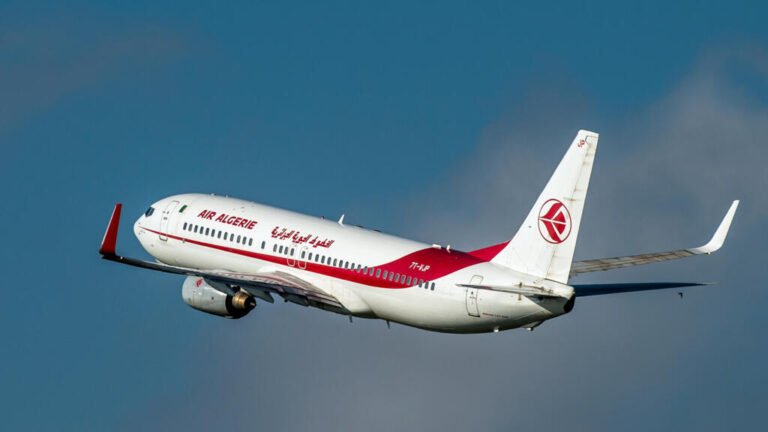 un avion air algerie dans le ciel