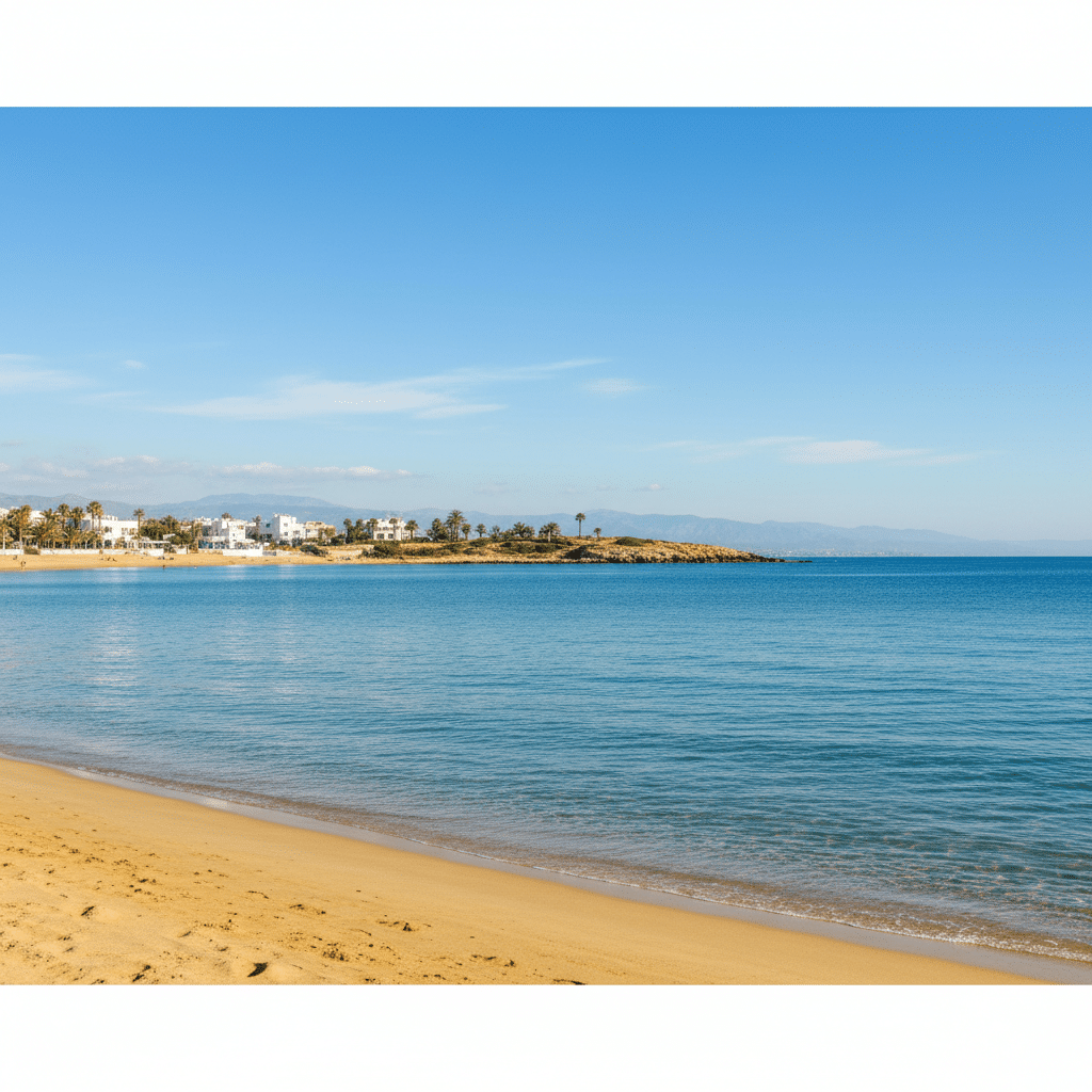 Plage mediterraneenne de Bordj El Bahri pres d Alger