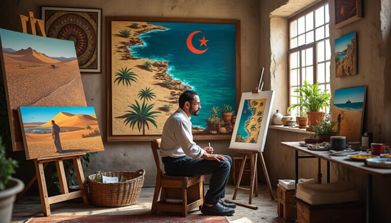 découvrez l'univers de mohamed yacine hassini, un artiste qui révèle l'essence profonde de l'âme algérienne à travers des toiles vibrantes et expressives. plongez dans une exploration artistique singulière, mêlant tradition et modernité.