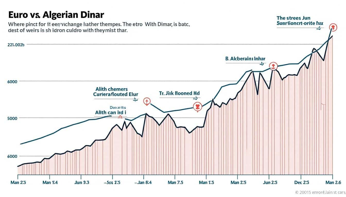le dinar algérien face à l'euro atteint un niveau historique alors que le dollar continue de progresser, impactant l'économie locale et les échanges commerciaux.