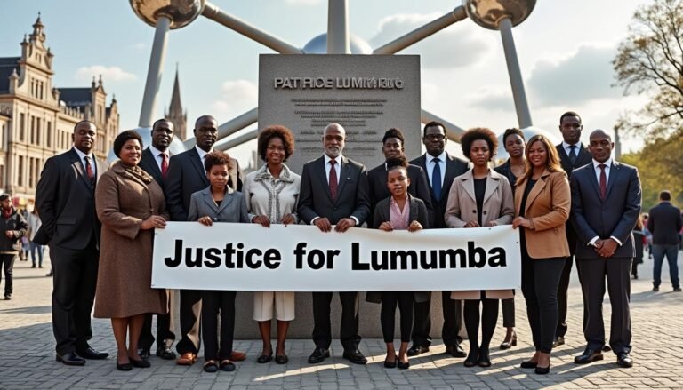 à bruxelles, la famille de lumumba demande justice et vérité concernant son assassinat, appelant à la reconnaissance et à la mémoire de cet événement historique.
