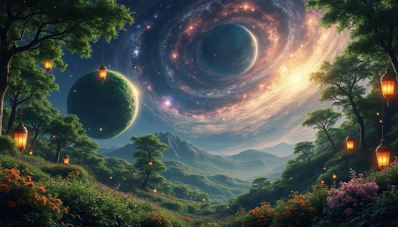 explorez un univers transformé en un jardin fertile, riche en découvertes et merveilles à explorer pour les curieux et les rêveurs.