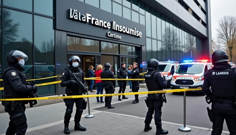 alerte majeure en cours au siège de la france insoumise suite à la suspicion d'un engin explosif. les autorités interviennent rapidement pour garantir la sécurité.