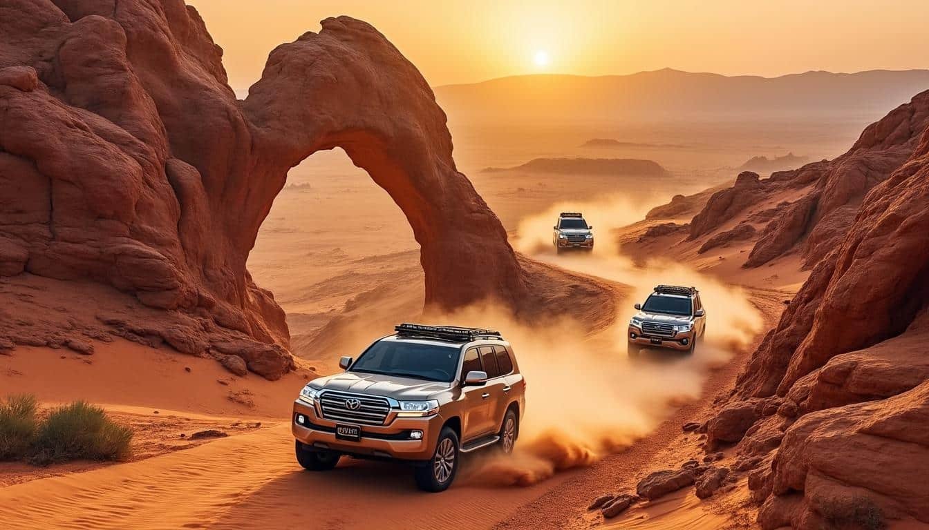 découvrez le circuit tadrart rouge en 4x4 au départ de djanet : paysages désertiques exceptionnels, conseils pratiques, itinéraires et infos indispensables pour une aventure inoubliable.