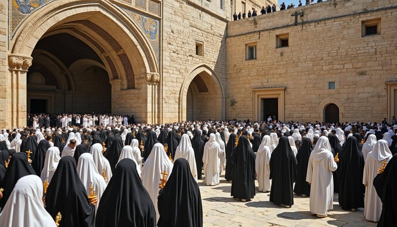 la police israélienne empêche le patriarche latin de jérusalem de célébrer la messe traditionnelle des rameaux, soulevant des tensions lors de cet événement religieux important.