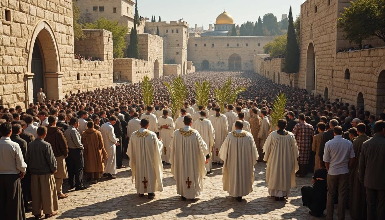 la police israélienne empêche le patriarche latin de jérusalem de participer à la messe traditionnelle des rameaux, suscitant des tensions lors de cet événement religieux important.