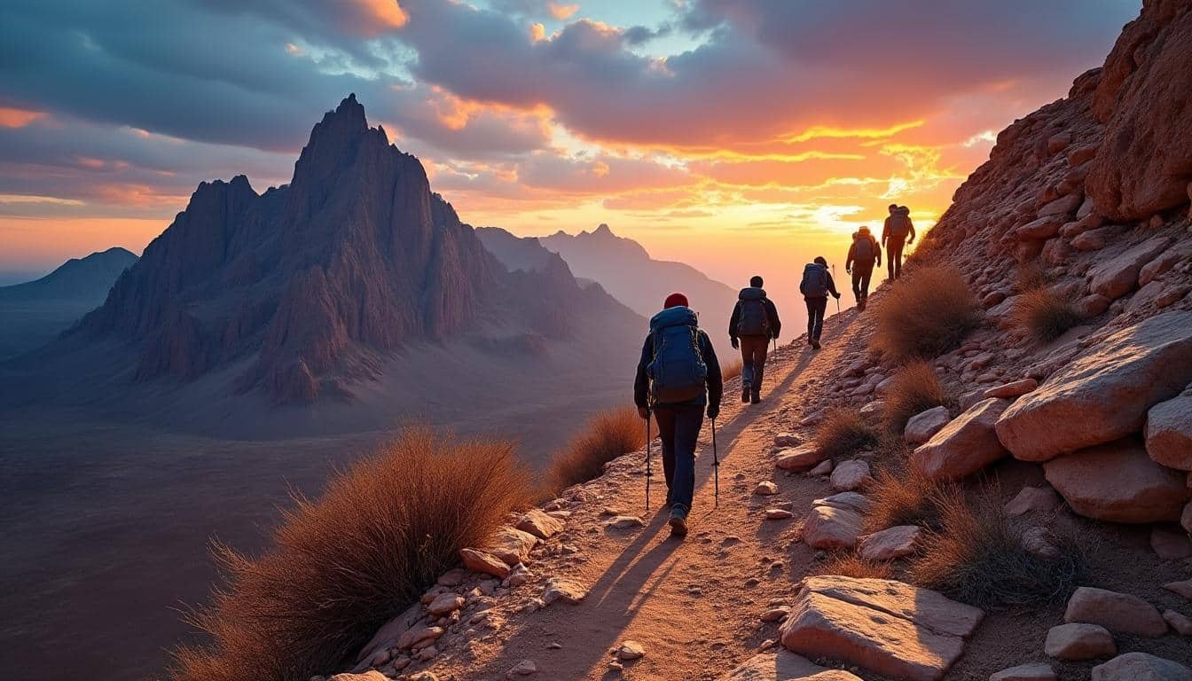 découvrez l'ascension du mont tahat, le point culminant de l'algérie à 2908 m, et vivez une expérience unique de trekking au cœur du désert du tassili n'ajjer.