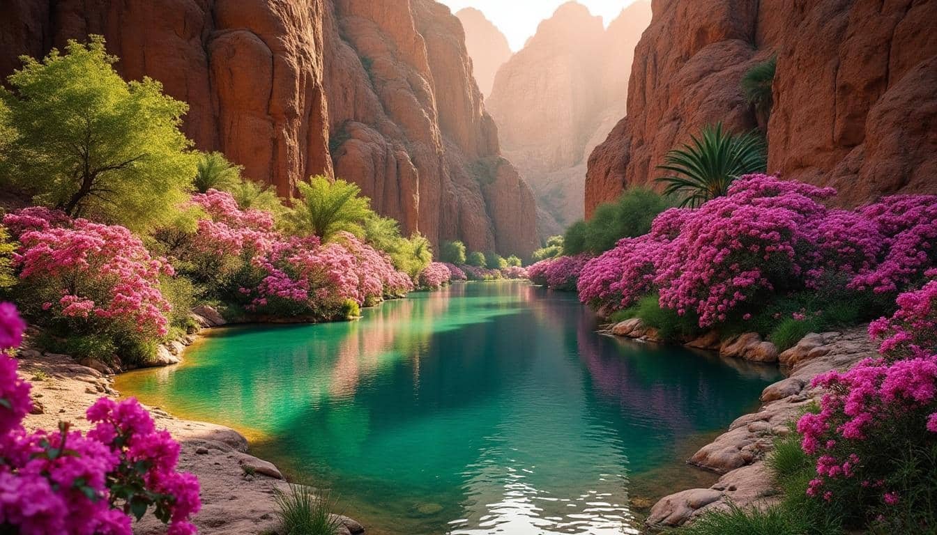 découvrez la guelta d'essendilène, une oasis secrète du massif du tassili, accessible uniquement à pied. un lieu idéal pour les amateurs de randonnée et de paysages naturels préservés.