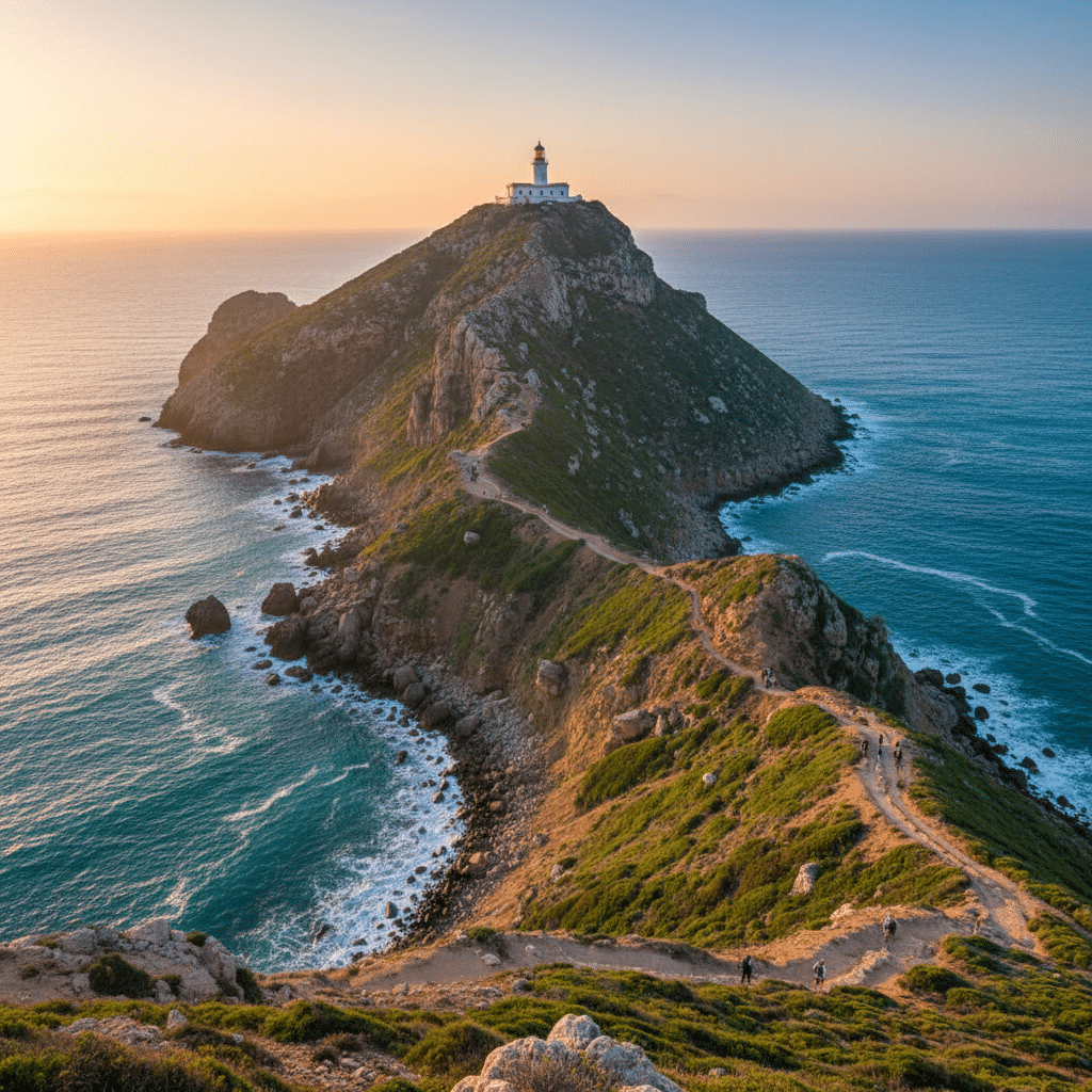 Falaises du Cap Carbon a Bejaia au bord de la Mediterranee
