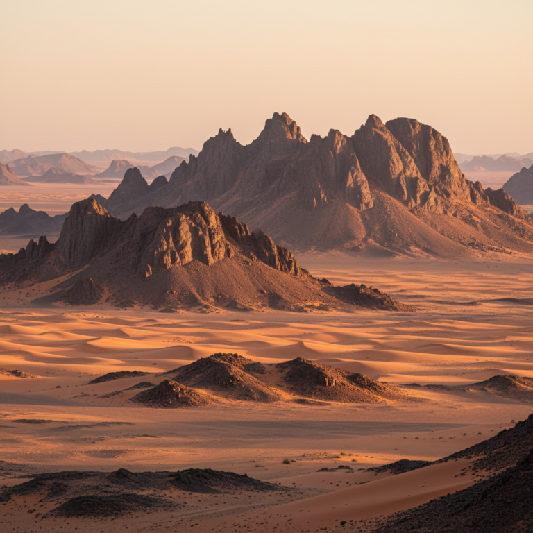 Mont Tahat dans le massif du Hoggar au Sahara