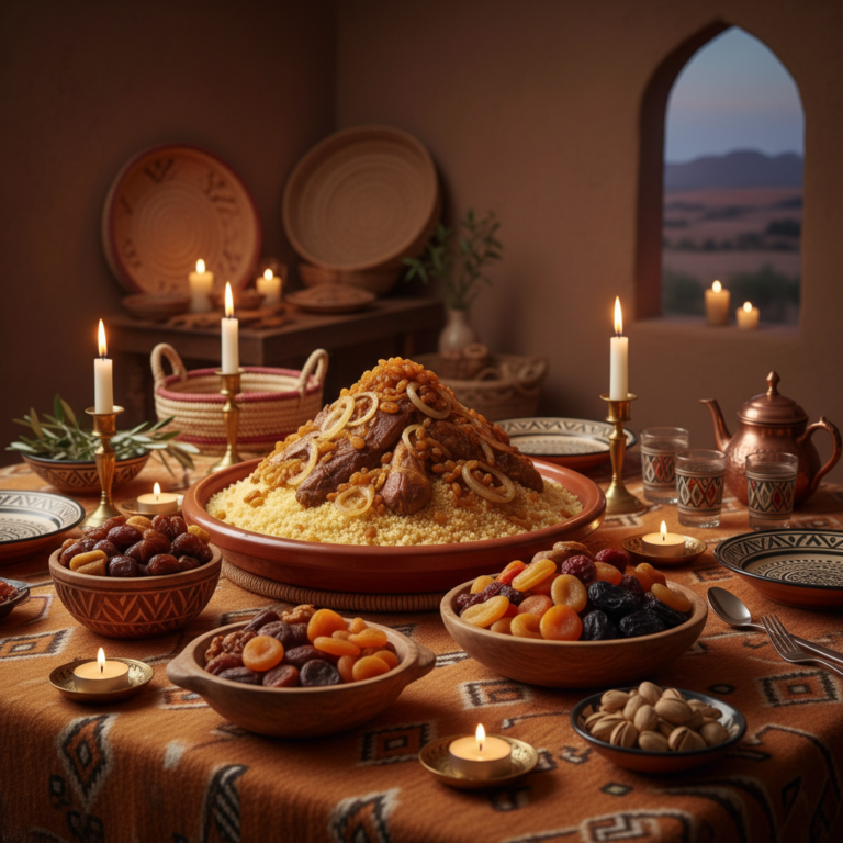 Table de fete de Yennayer, plats traditionnels