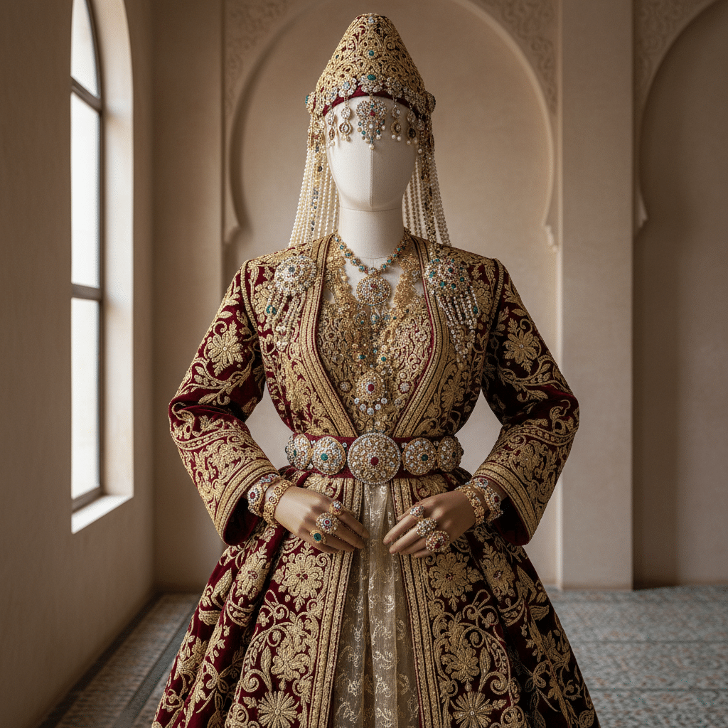 Costume nuptial Chedda de Tlemcen brode d or