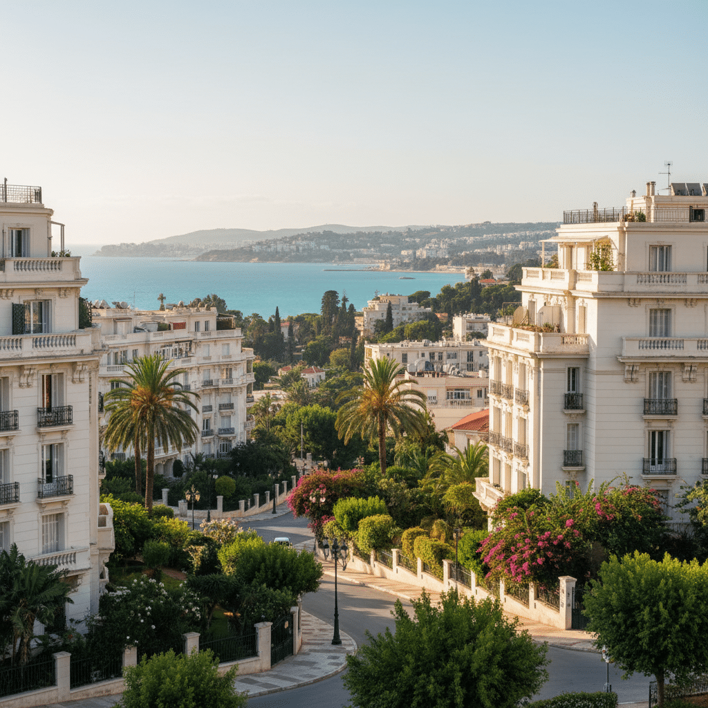 Quartier residentiel d Alger avec vue sur la baie